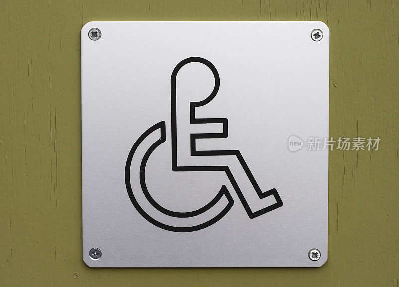 注意/符号厕所为轮椅的bound